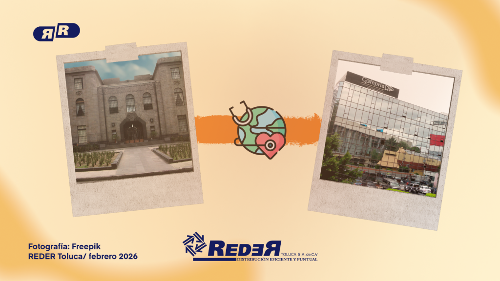 Ilustración comparativa que muestra la relación entre la Secretaría de Salud y la Cofepris dentro del sistema nacional de salud.